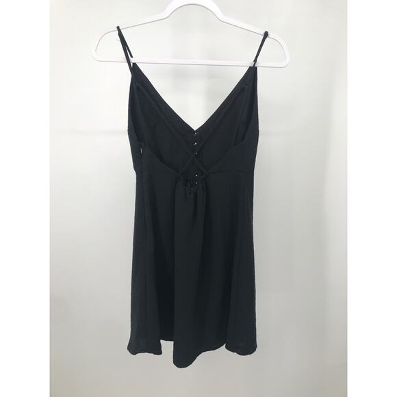 Urban Outfitters Black Sleeveless Racerback Button Detail Mini Dress Size XS - Picture 5 of 8
